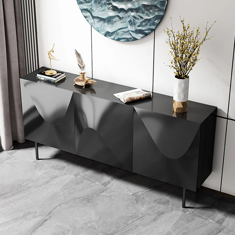 

Light luxury solid wood porch Home shoe Partition Italian high-end dining side Modern simple