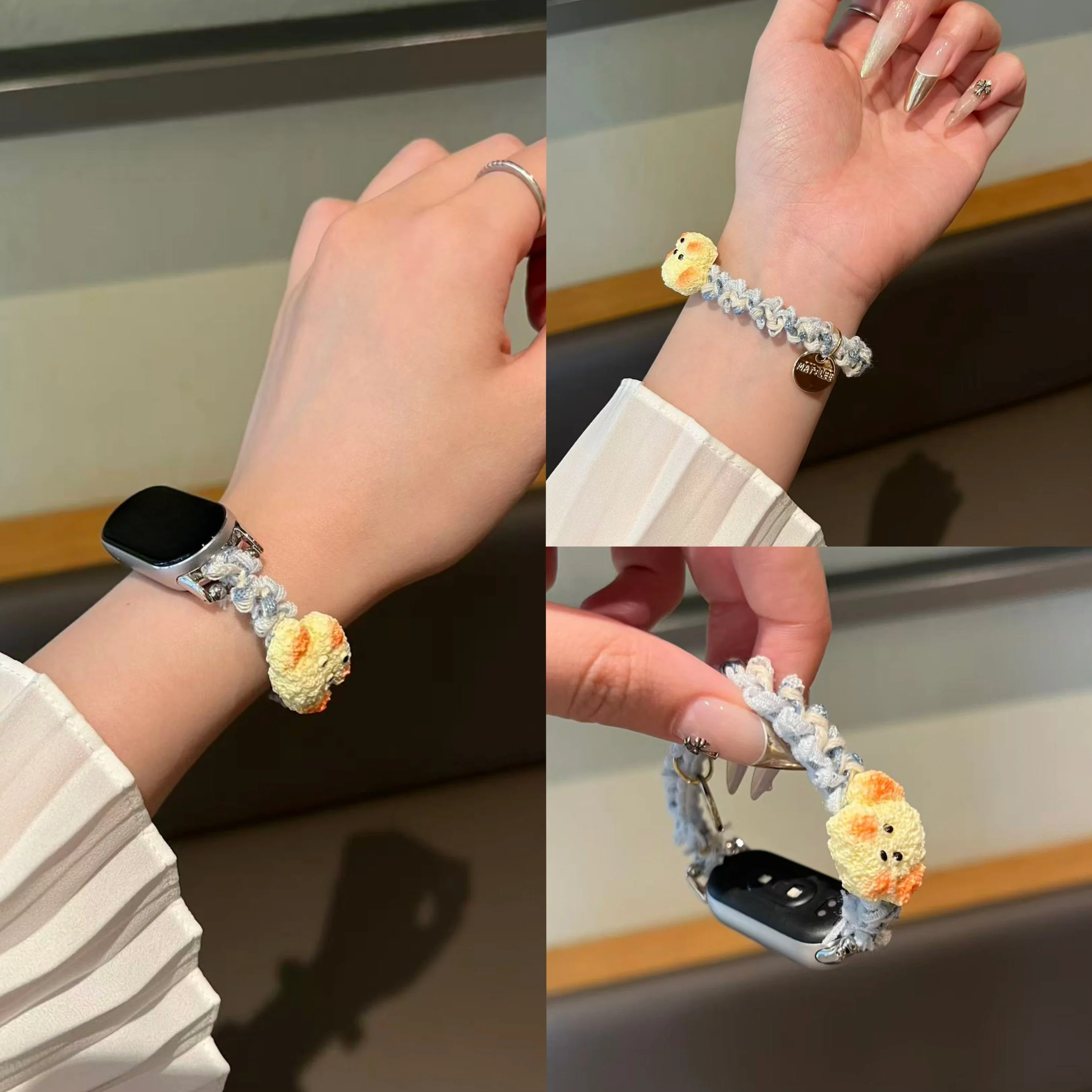 

Dog woven rope strap suitable for use Xiaomi Band 8Pro/9Pro，For Mi band 3/4/5/6/7，8/8NFC/9/9NFC/10/10NFC，For Redmi Watch5/4/6