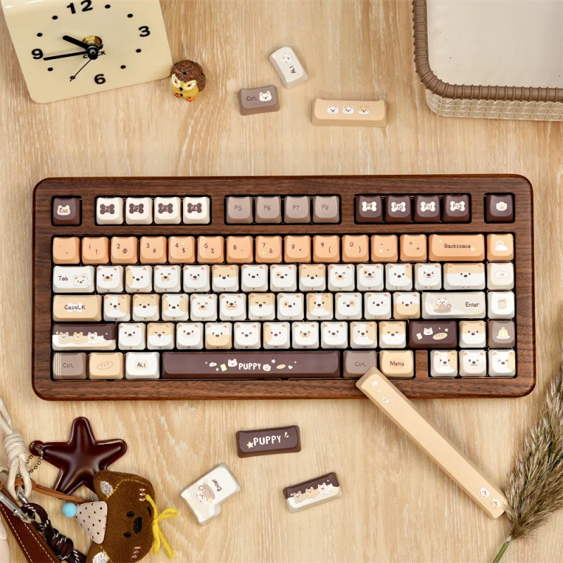 Cute Dog Keycaps Custom PBT Dye-Sublimation Cat Shape Key Caps For MX Swithes Mechanical Keyboards 60% 75%