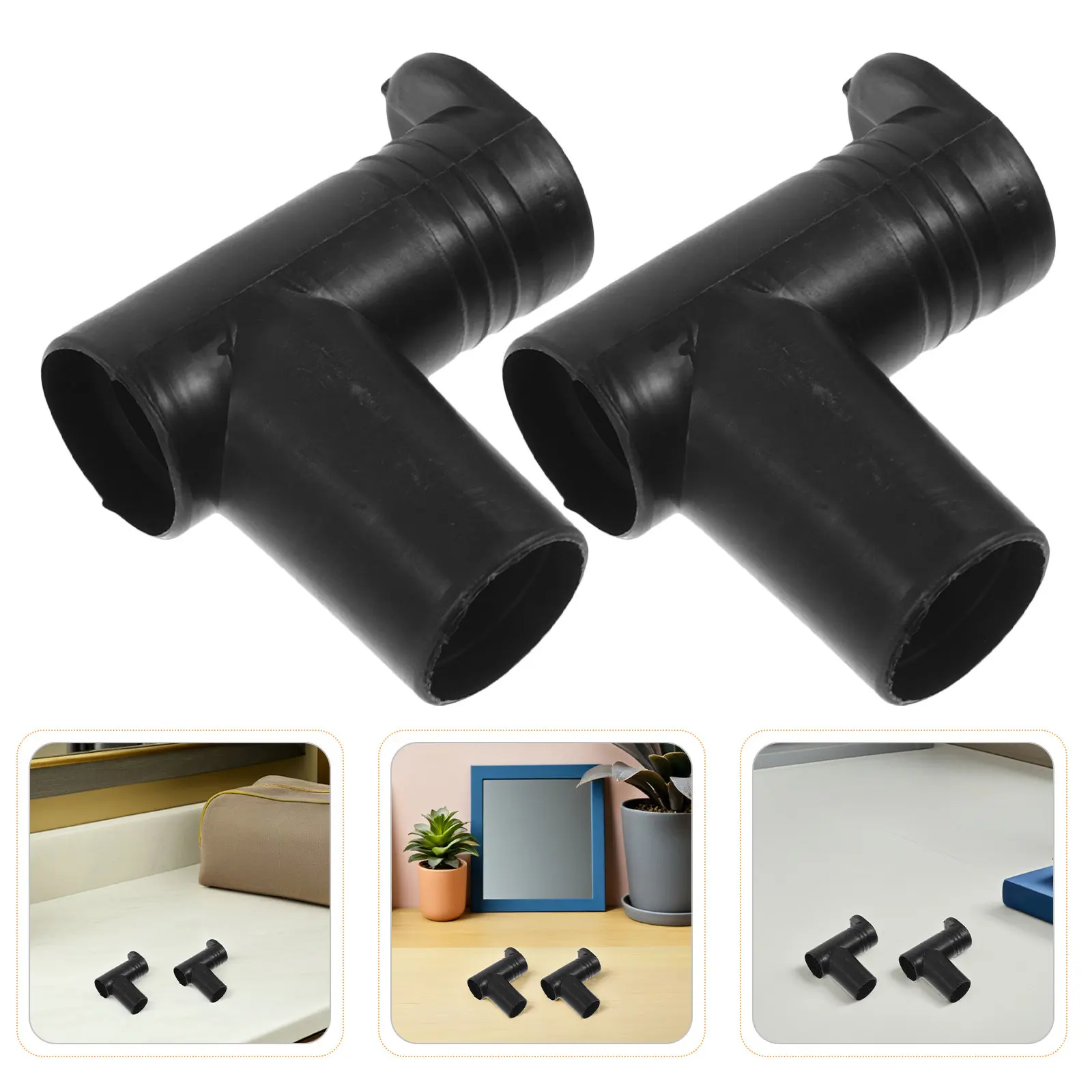10Pcs Plastic Closet Rod Connector Joint Right Angle Clothes Rack Rail Fittings End Cap for Floor Standing Drying Rack Laundry
