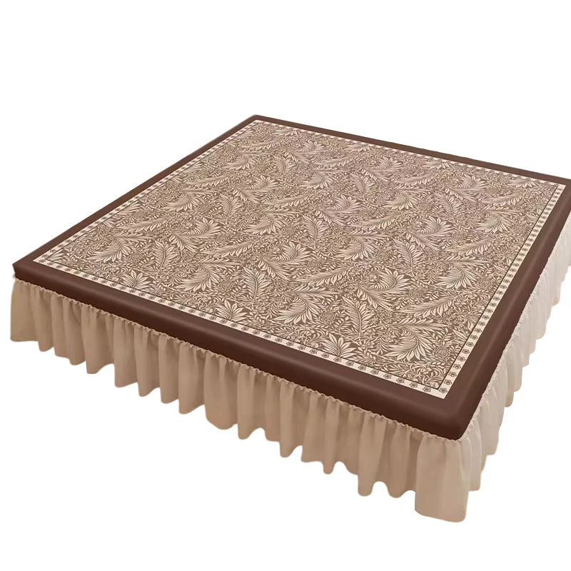 

Waterproof Square Tablecloth Embroidery-Print Design Pvc Backed Wipe-Clean Cover for Kitchen Dining Tea Table Cover