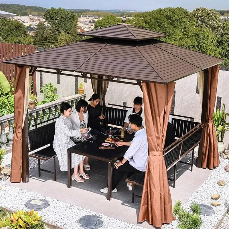 DSA outdoor aluminum alloy pavilion courtyard layout outdoor villa yard terrace rooftop awning pavilion