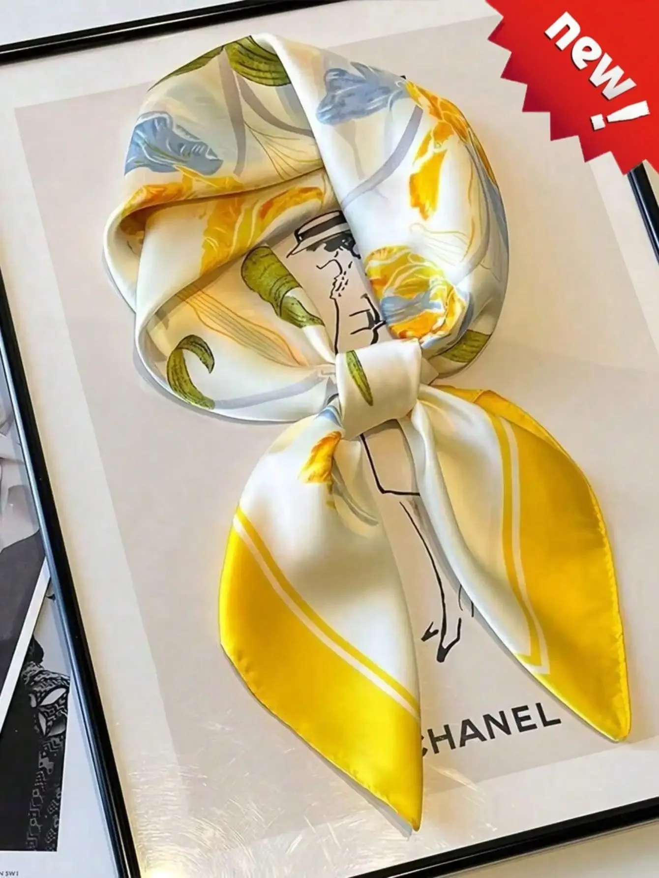 

Printed Square Bandana Scarf for Women - 70cm Boho Beach Headwrap, MultifunctionalNeckerchief for Daily Outings, Vacay