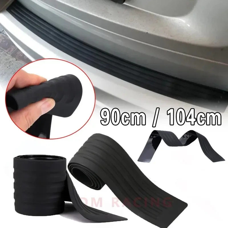 Universal Car Trunk Door Sill Plate Protector, Traseiro Bumper Guard, Molduras de Borracha Pad, Guarnição Tampa Strip, Car Styling, 90cm, 104cm