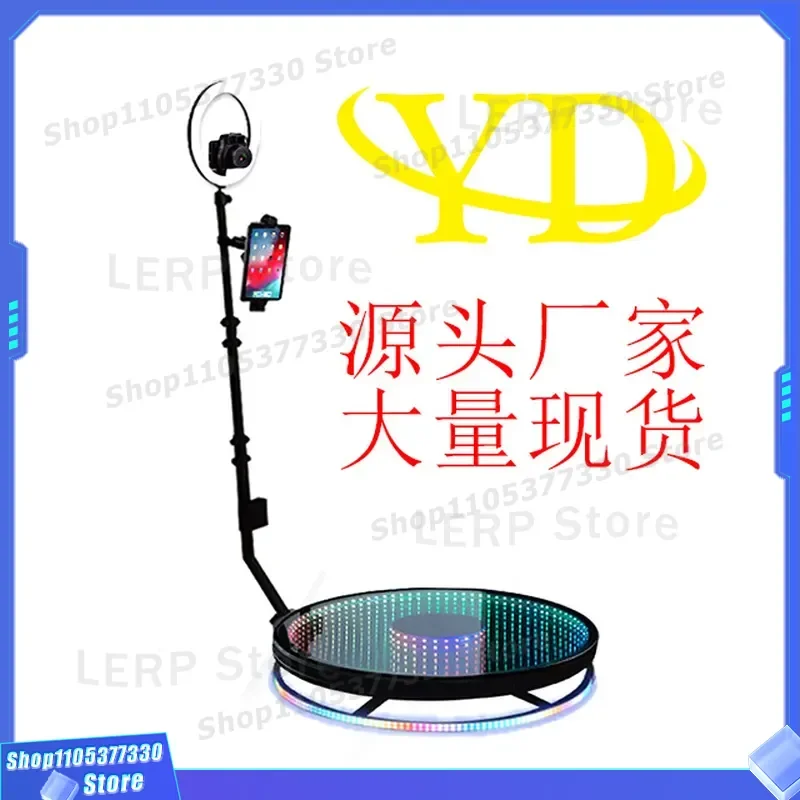 360 Photo Booth Interactive Ring Light Turntable for Event Party Wedding Video Shooting Equipment Display Stand Platform
