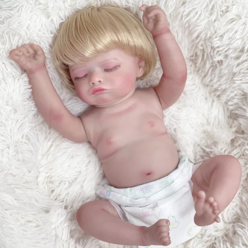 Rosalie Hand Paint Hair/Hand-Root Hair Full Vinyl Body Baby 18'' Multiple Layers Painting Lifelike Reborn Doll Visible Veins