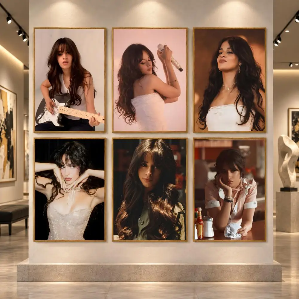 C-Camila Cabello Poster Stickers Self-Adhesive Mural Wall Art Decals for Bedroom Living Room Home Painting Decor Gift
