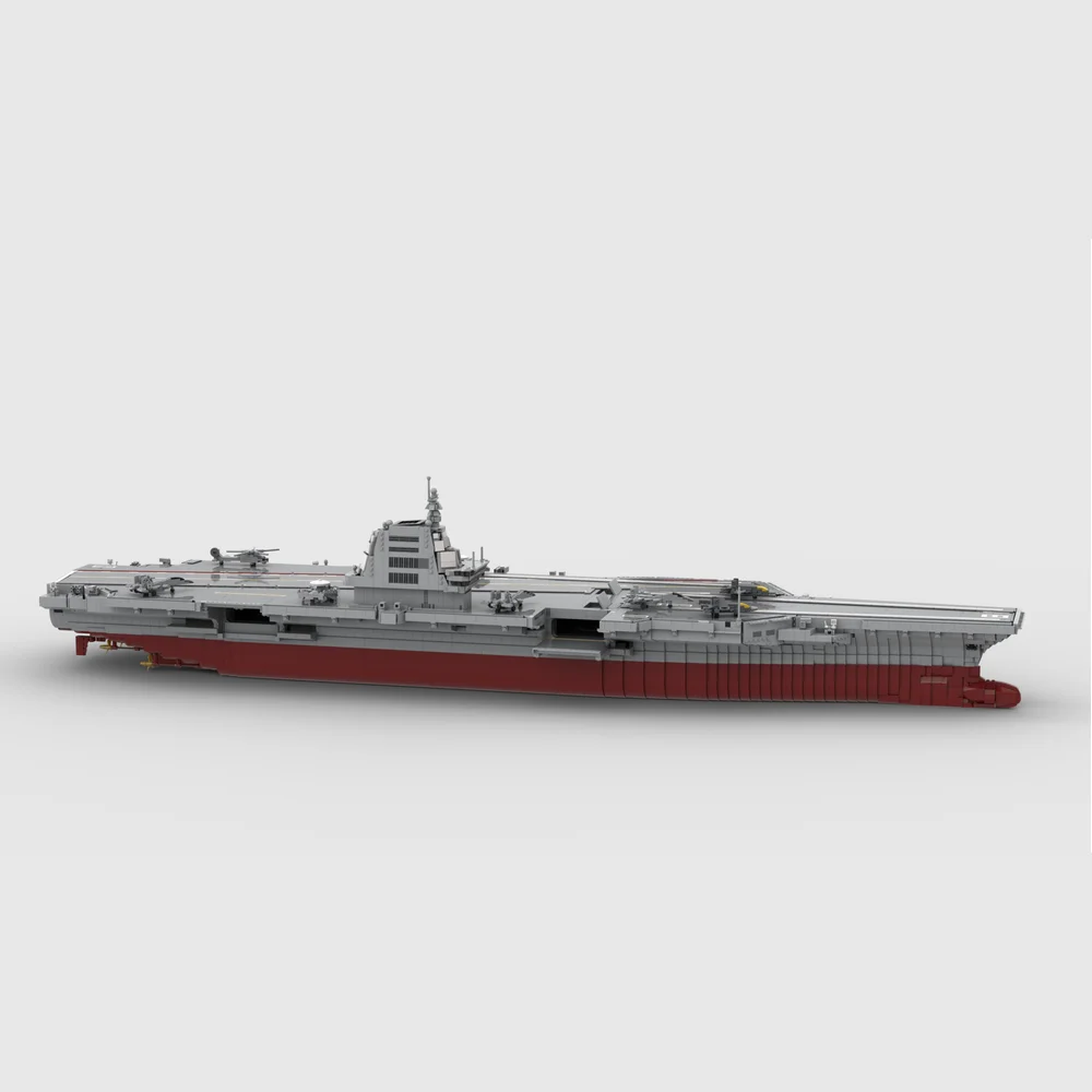 New 10009PCS 1/200 China Navy Air Carrier Fujian 003 Model World Military Building Blocks Toys for Kids Weapon Bricks Gifts Boys