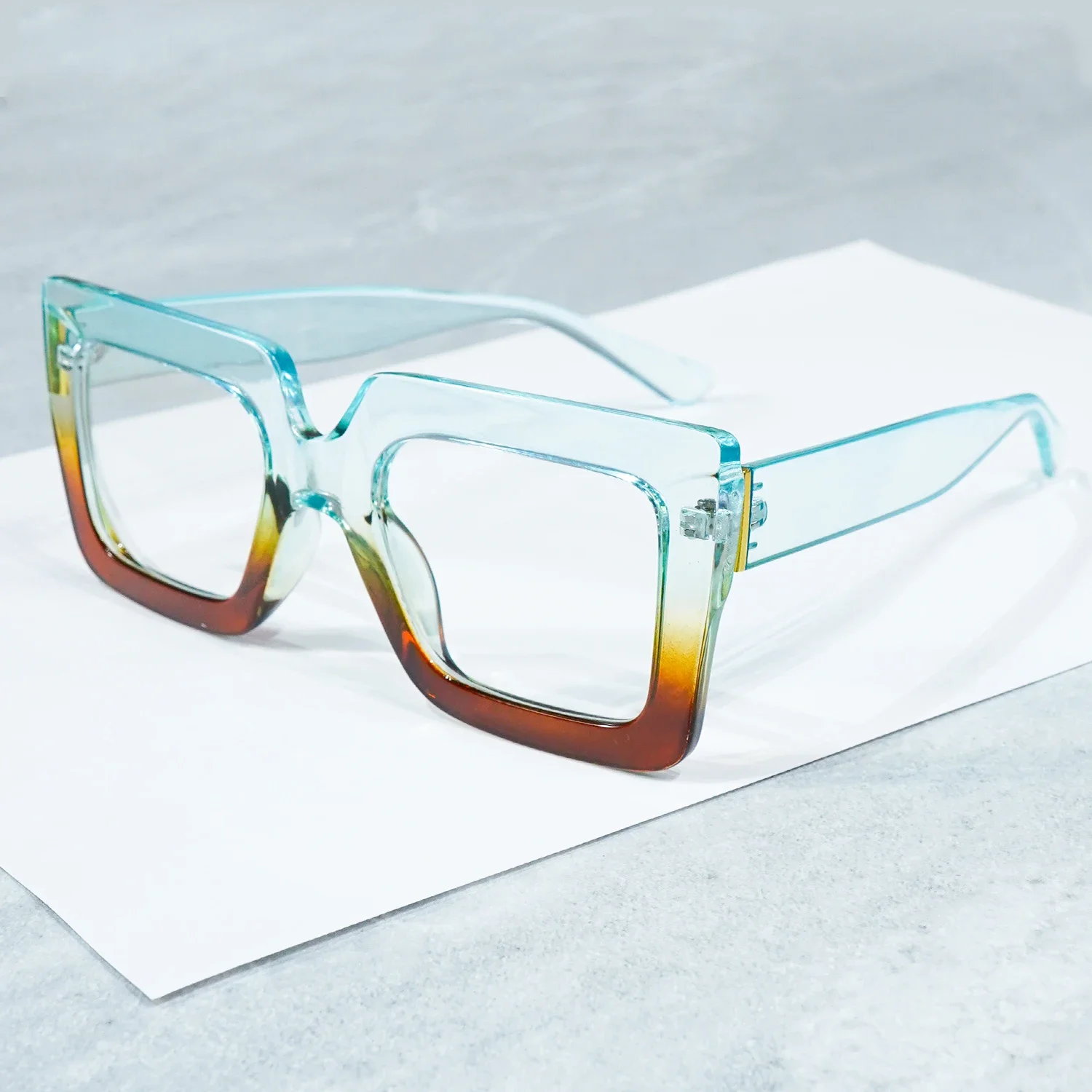 2 Stück schicke Lesebrillen für Damen und Herren +1,0 bis +4,0 Stärke – Retro-Design mit dickem Rahmen – elegante Presbyopie-Brille – Detail 22