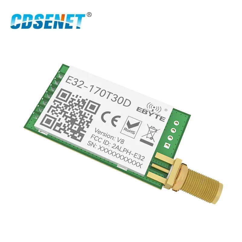 CDSENET LoRa 170MHz vhf 트랜시버 E32-170T30D 무선 rf 모듈, 장거리 8km SMA rf 송신기 및 리시버