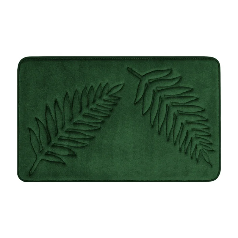 BBNV-หน่วยความจําโฟมพรม Leaf Bath MAT ลื่น Strong ดูดซับน้ําไมโครไฟเบอร์พรมพรมดูดซับน้ําพรม 40X60