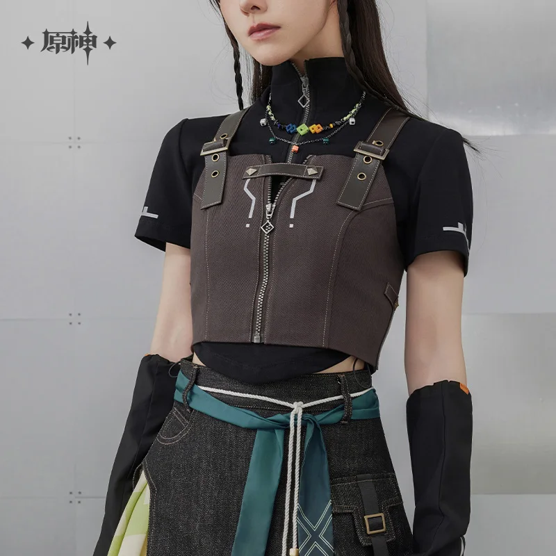 【公式グッズ】在庫あり 原神インパクト ターンファイアハント キニチ・ク・ウル・アジャウ テーマインプレッション 衣装 パッチワーク クロップドベスト