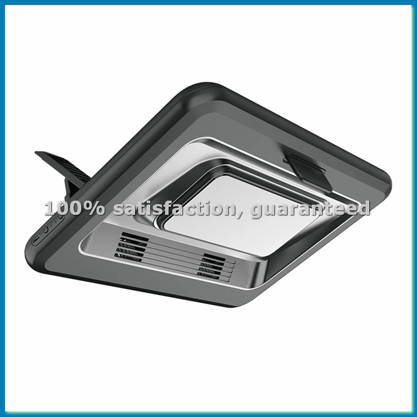 

Полупроводниковый безлопастной вентилятор с двойным турбонаддувом для охлаждения ноутбуков, 9В 2А, высокая мощность, шестискоростная регулировка угла наклона, для ноутбуков до 21 дюйма -BCBW