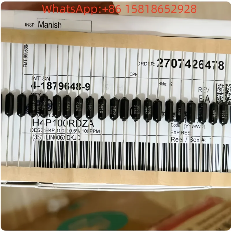 5pcs HOLCO Henkel 1W 100Ω Resistor 0.5% Copper Lead Printed H4P100RDZA