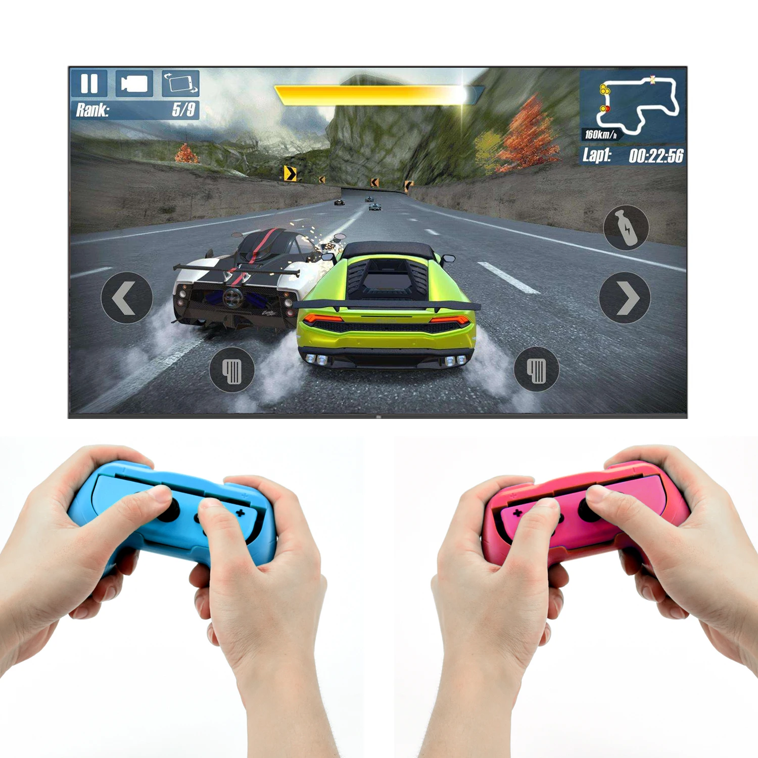 New switch oled handlebar Joy-Con small handle grip handle left and right handle brackets