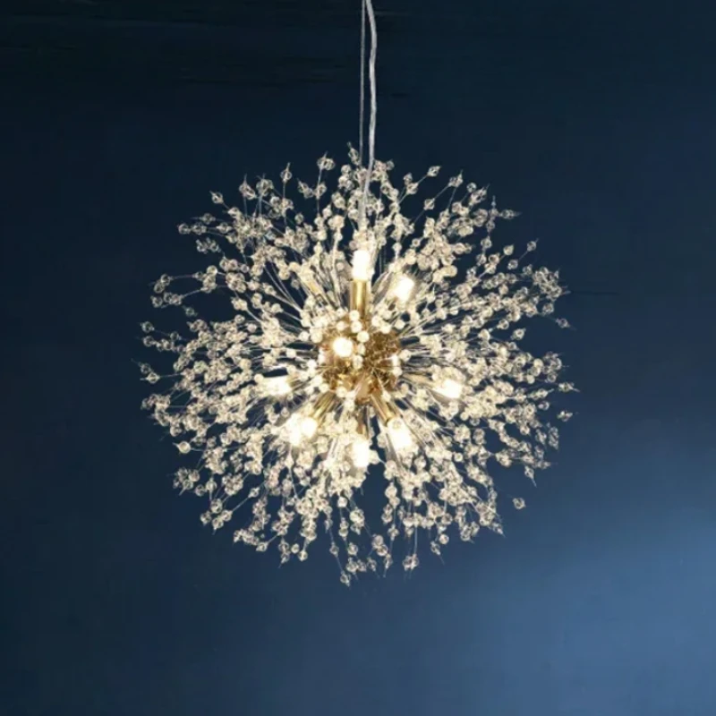 2024 Modern Crystal Dandelion Chandelier Lighting Pendant Lamp For Home Decoration Samsarah SH-P40