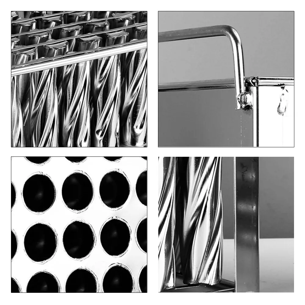 قوالب المصاصات 40 قطعة من الفولاذ المقاوم للصدأ للطعام قالب الثلج التجاري القابل لإعادة الاستخدام صانع البوب الجليدي قوالب التجمد السريع اسكيمو الثلج