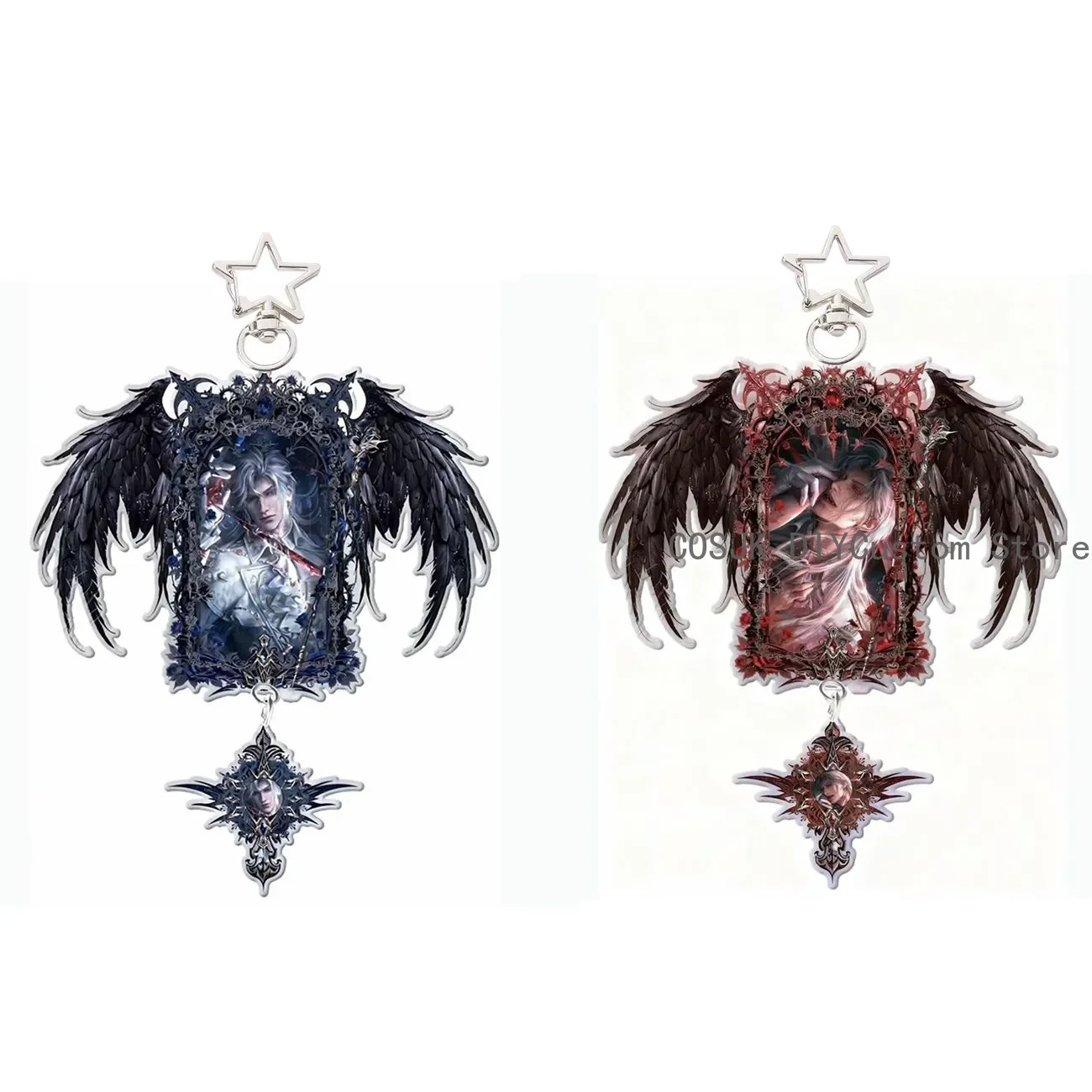

Игра Love and Deepspace Sylus Silver Wing Аниме Акриловый брелок Подвеска Косплей Симпатичная сумка Декор Брелок Анимация Походные