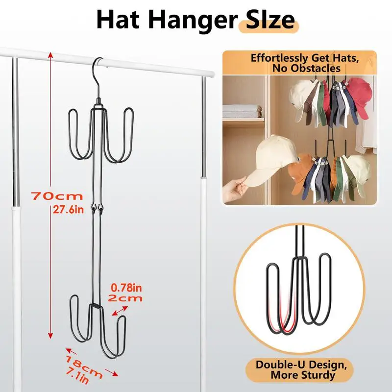 portable  Hanger Hat Tie Belt Bag Storage Hooks Hanger Multi-functional Multi-layer Wardrobe Bag Hangers Space Saving