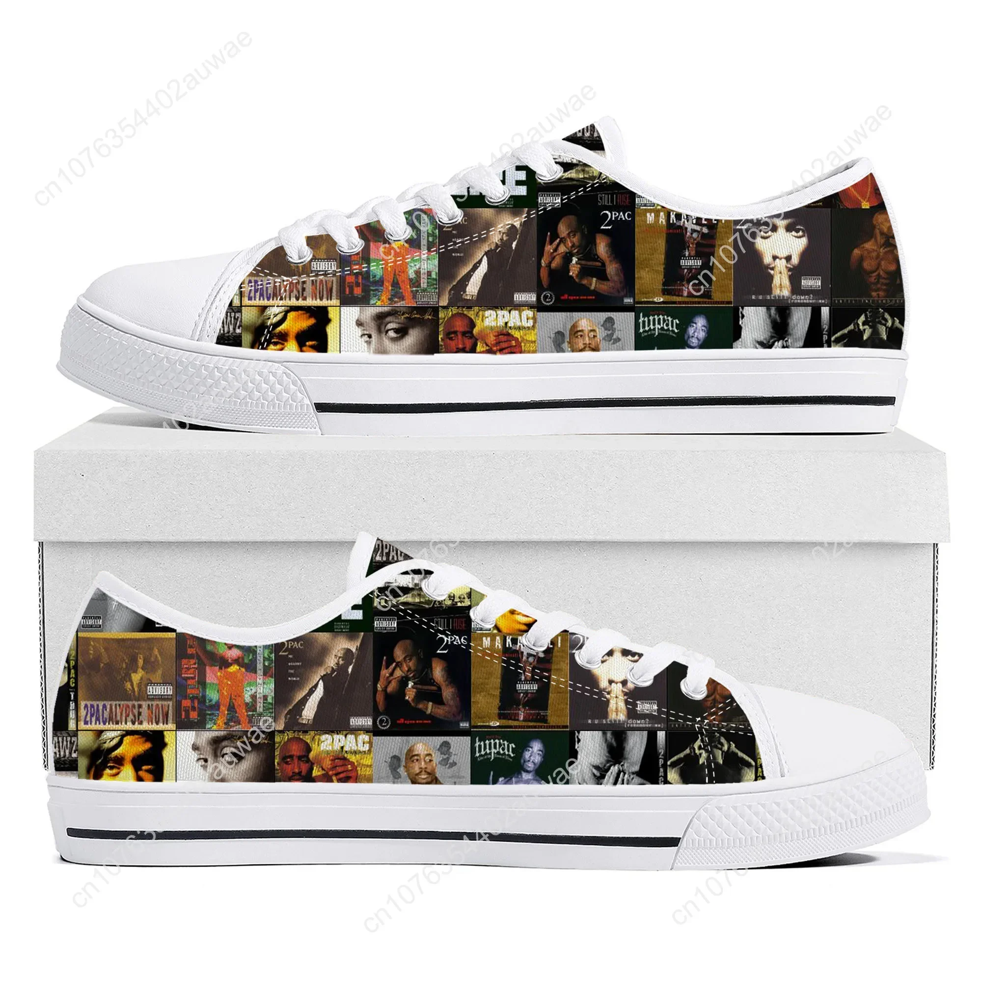 

Men's Sneakers Tupac 2pac Hip Hop Unisex Low Top Shoes High Quality Cozy Canvas Sneaker Women Lace Up Fashion Casual Flat Shoes