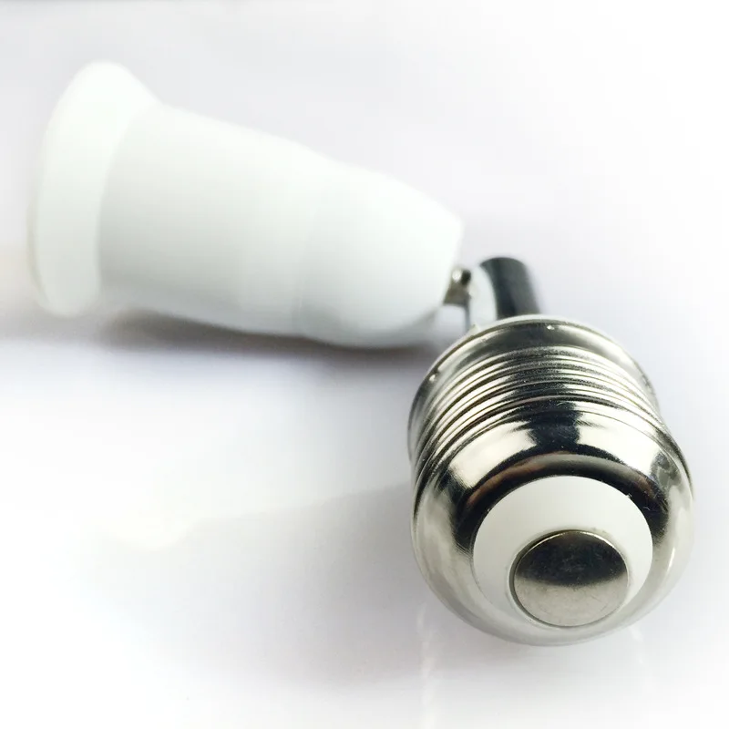 E27 Buchse Extender Adapter, E27 zu E27 Verlängerung, Flexible Medium Glühbirne Sockel Converter, 180 Grad Biegsamen