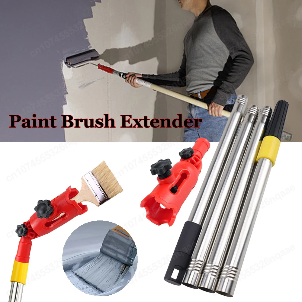 Multi-Angle Paint Brush Extender Telescopic Rod Paint Roller Extension Pole Clamping Tool DIY Painting Tool For Ceiling Wall