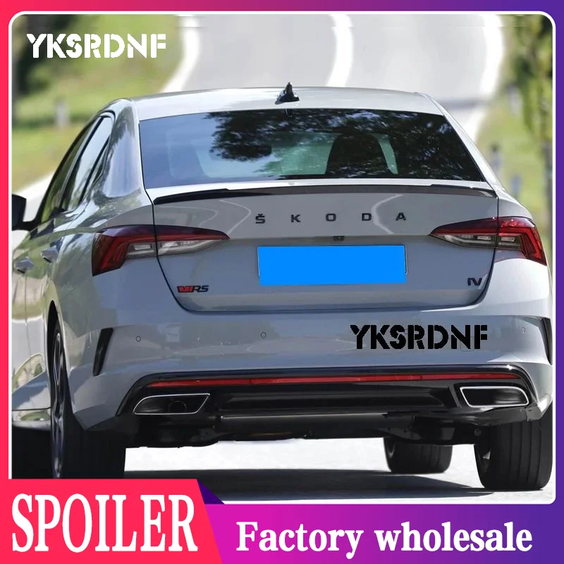 

Gloss Black P Style Rear Spoiler For Skoda Ovtavia A8 NX TSI TDI Pro 2020-2025 Mk4 Rear Trunk Tail Wing Lid Bodykits Tuning