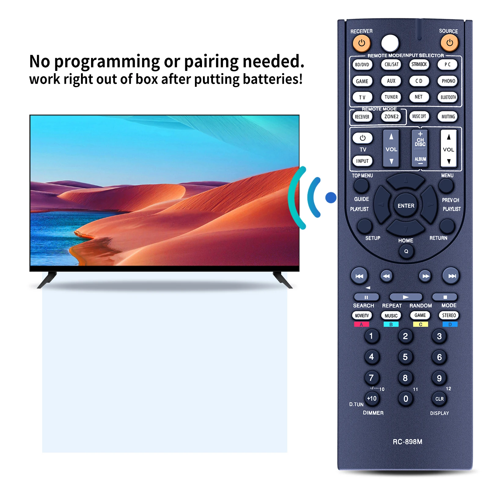 RC-898M RC898M Remote Control for Onkyo AV Receiver RC-897M TX-NR5008 TX-NR709 TX-NR646 TX-NR747 TX-NR545 TX-NR54