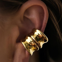 Fashion Minimalist Gold Color C-Shaped Earrings Clip for Women Vintage No Pierced C Shape Geometric Ear Cuff Punk Jewelry Gifts