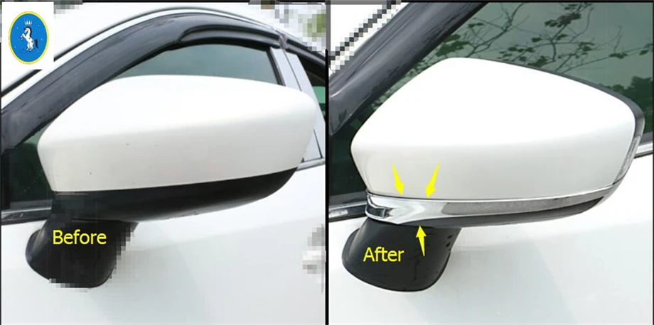 

Yimaautotrims Bright Accessories Side Rearview Mirrors Protection Kit Cover Trim 2 Pcs For Mazda 6 Sedan & Wagon 2013 2014 2015