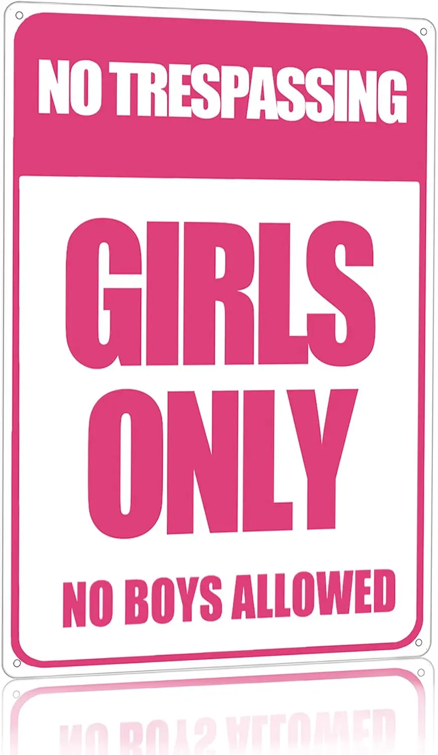 Girls Gifts Funny Girls Only Sign No Trespassing No Boys Allowed Tin Sign for Girls Cave Room Bedroom Dorm Wall Decor Tin Sign 6