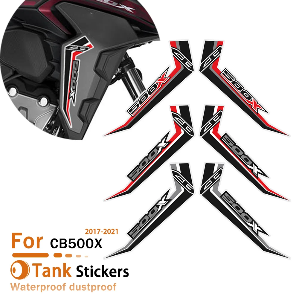 

Motorcycle Tank Pad Stickers For Honda CB500X CB 500X 2017 2018 2019 2020 2021 Protector Body Fairing Panel Emblem Decals Kit