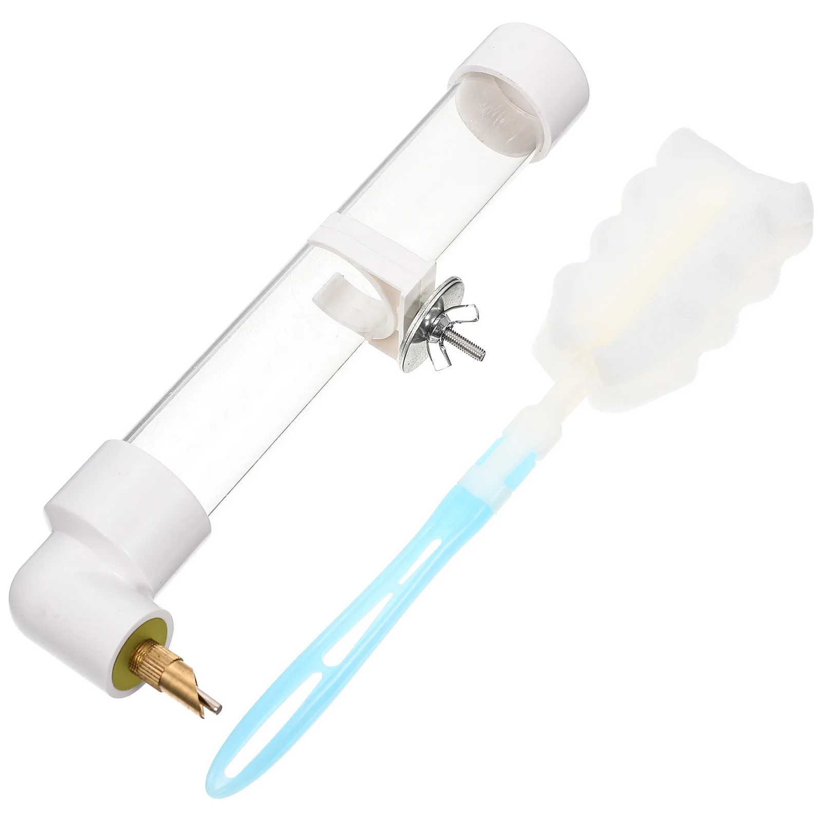 

1Set Parrot Automatic Water Feeder for Cage Creative Bird Drinking Tool White Durable Splashproof Bird Water Dispenser