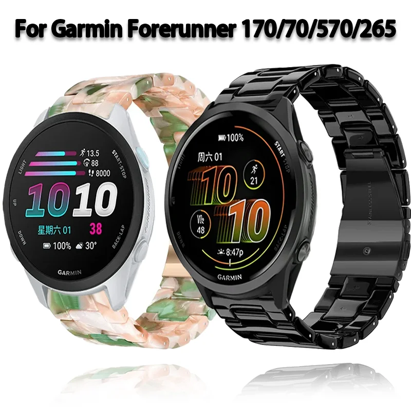 20mm 22mm Harzarmband für Garmin Forerunner 170 70 570 970 965 265 255 55 165 Komfortables Armband für Garmin Active 6 5 Gürtel