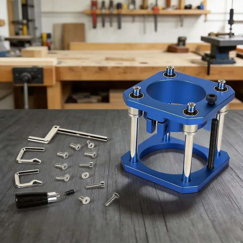 woodworking-flip-chip-lifting-base-aluminum-alloy-adjustment-table-bakelite-milling-plate-precision-router-lift-mechanism