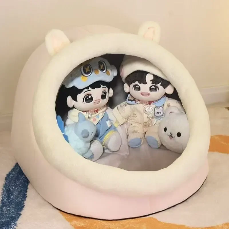 Stuffed 20cm Cotton Doll Sleeping Bag Cute Tent Soft Bed Two Dolls Can Be Used Together Adults and Children to Collect as Gifts view 3