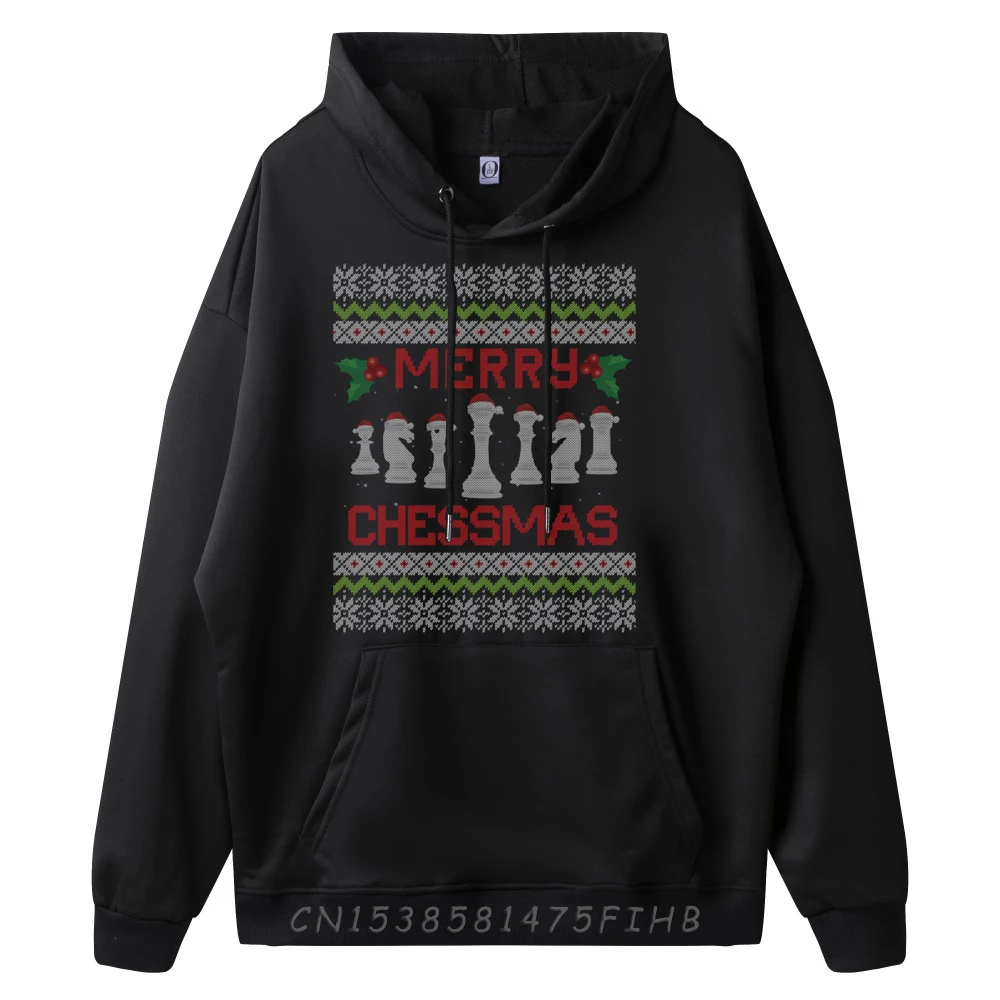 Merry Chessmas Xmas Ugly Christmas Chess Grahpic Tee Hoodie Anime Pullover Hoodies Plus Size Figures