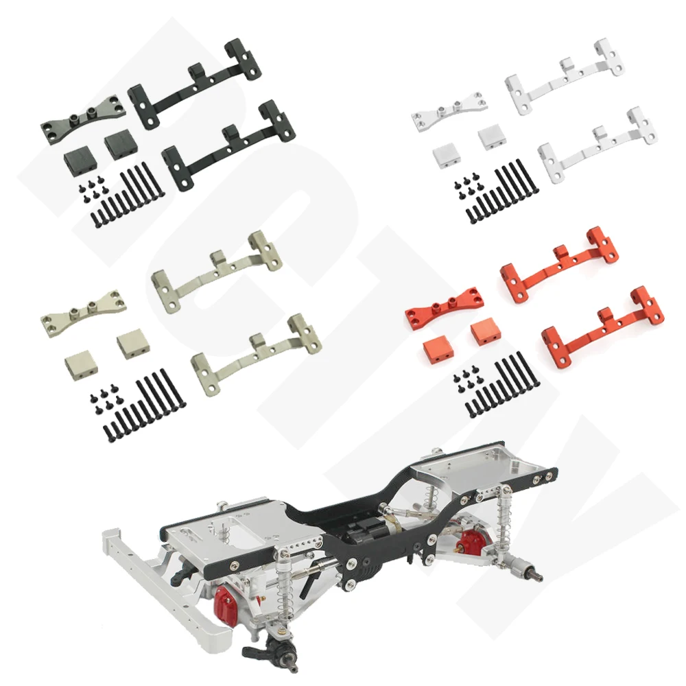 Rctay Voor Mn D90 D91 D96 MN99S 1/12 Rc Car Upgrade Onderdelen Metalen Trekstang Base Seat & As Up servo Beugel Upgrade Onderdelen