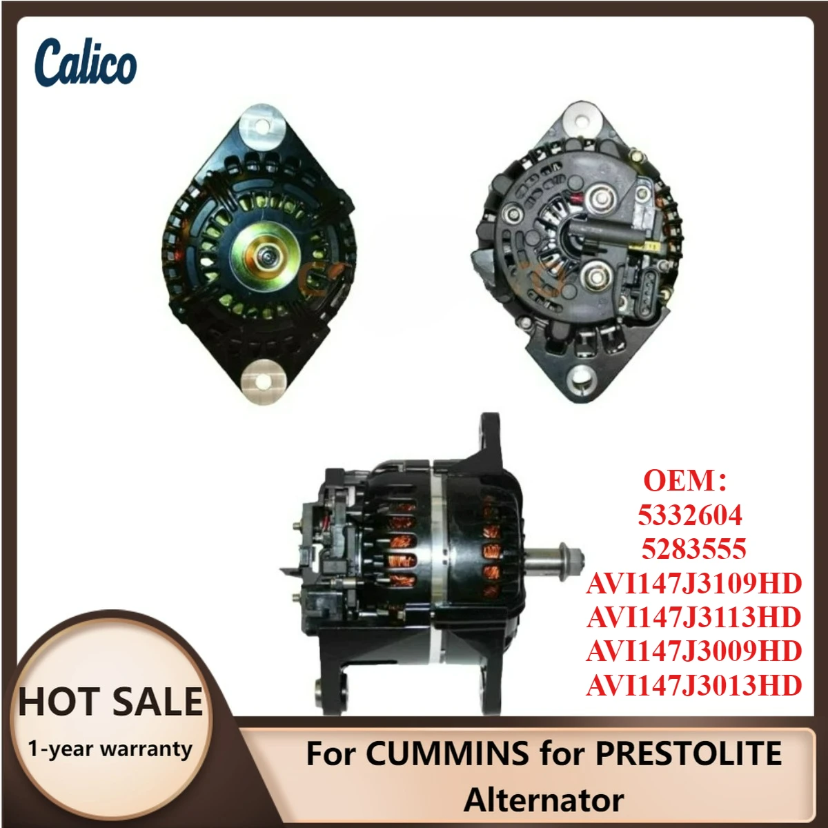 

Лидер продаж: Генераторы CUMMINS PRESTOLITE 5332604, 5283555, AVI147J3109HD, AVI147J3113HD, AVI147J3009HD, AVI147J3013HD