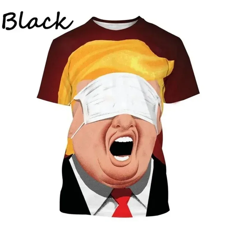 Funny Cartoon Trump 3D Print weird clothing Short Sleeve Tshirt Oversized Tops Quick-drying Tee Workout Tshirt casual streetwear