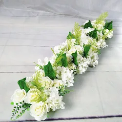 Luxury Wedding Road Cited Flowers Rose Peony Hydrangea Mix DIY Arched Door Flower Row Window T Station Wedding Decoration