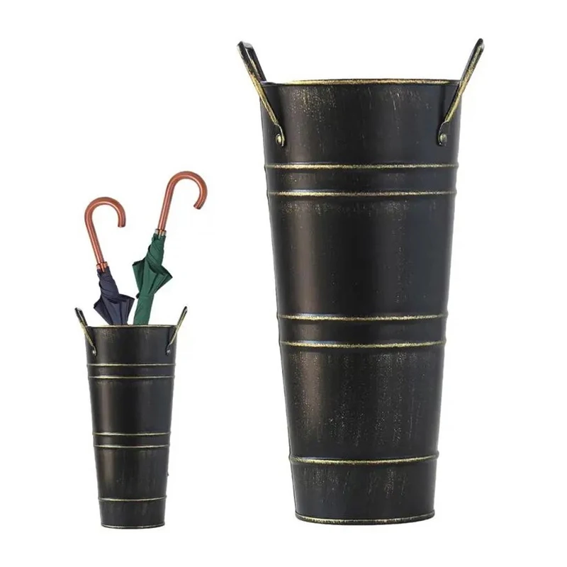 New Metal Umbrella Holder Free Standing Umbrella Stand Rack Decorative Umbrella Holder Bin Multipurpose Walking Sticks Holder