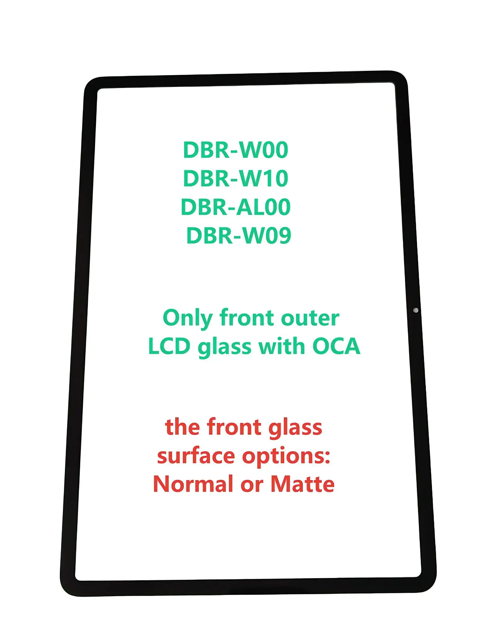 For HUAWEI MATEPAD 11 2023 DBR-W00 DBR-W10 DBR-AL00 DBR-W09 Touch Screen Panel Tablet Front Outer LCD Glass Lens With OCA