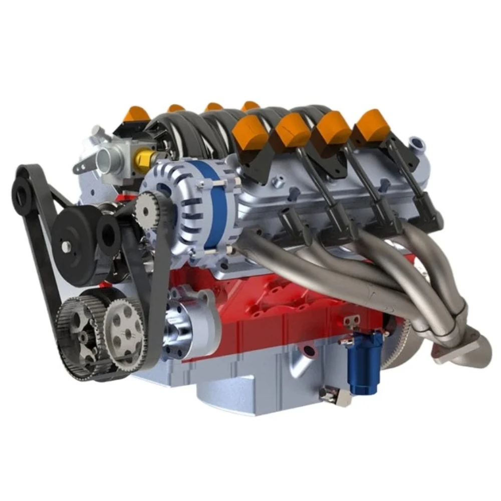 

Модель двигателя CISON LS-52 1/5 V8, 52 куб. см, с водяным охлаждением, четырехтактный, 8-цилиндровый