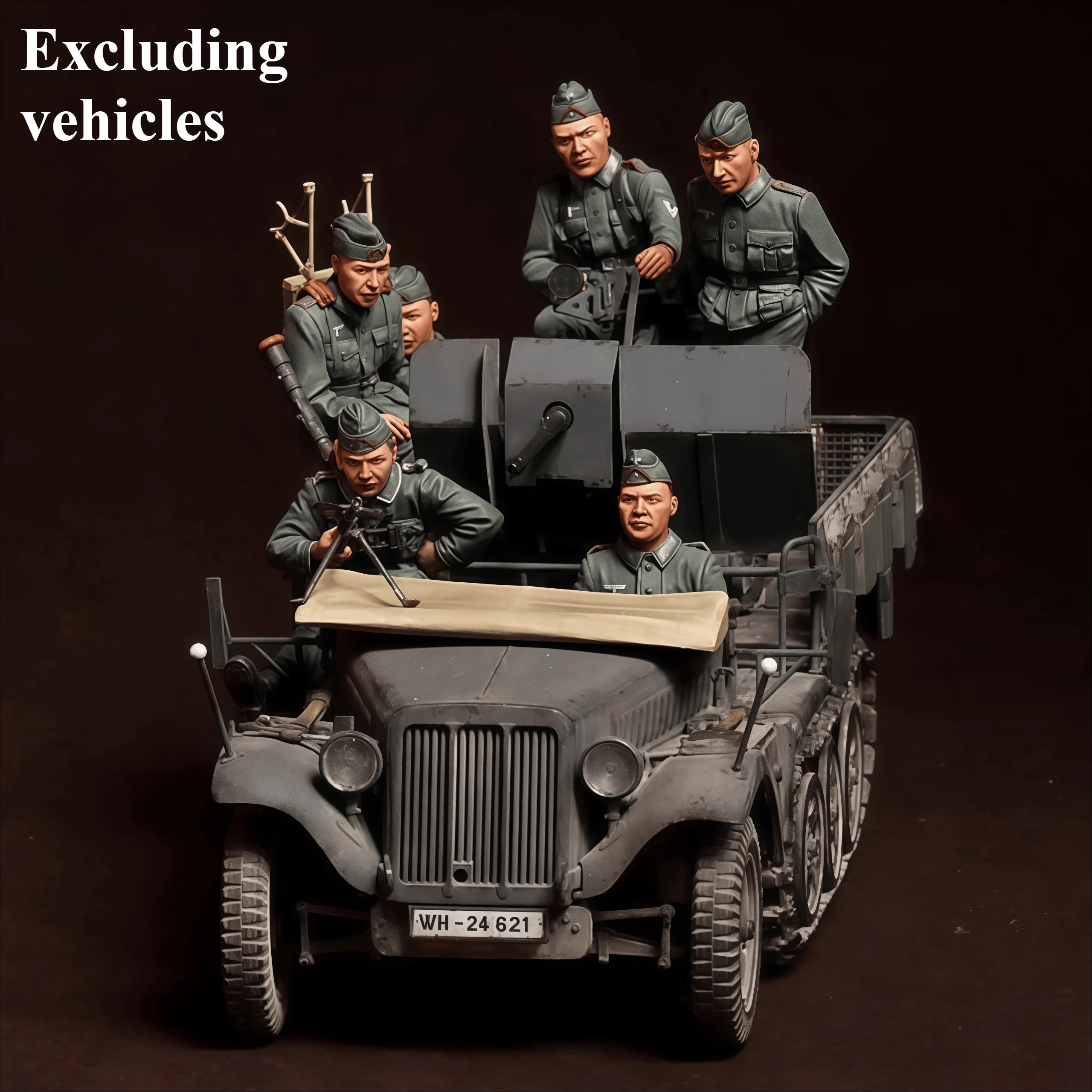 

1: 35 Resin Model Kit GK Anti-aircraft Infantry 6 People, Unpainted, Needs To Be Assembled