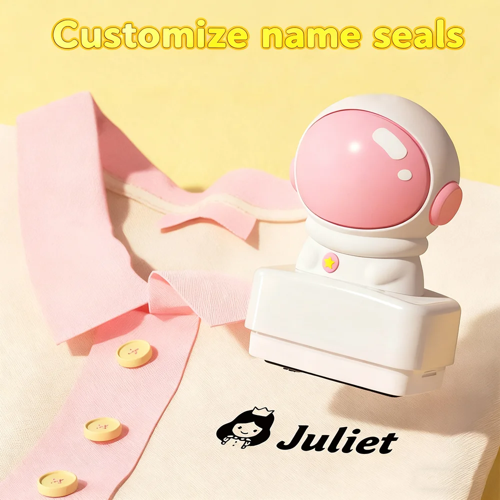 

Customized Kids Name Stamp Waterproof Reusable Name Seal with Black Ink Personalized Kindergarten Gift for Toddlers & Students