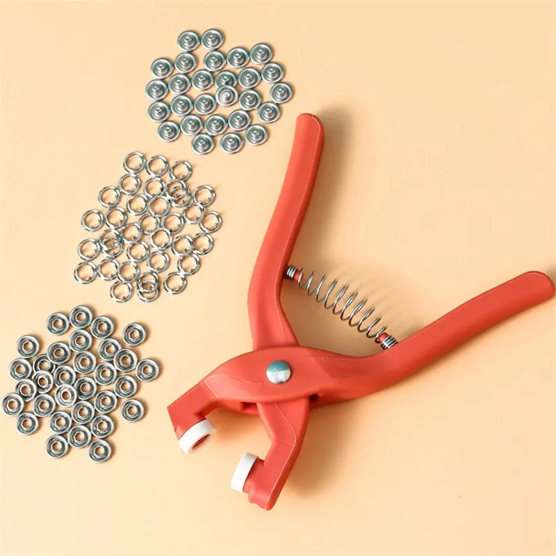 1Pc Plier Tool and 50 Set Metal Snap Button Kit Clothing Sewing Buttons Installation Tool Sewing DIY Craft Accessries