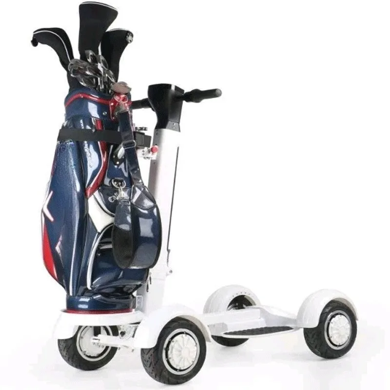 The electric golf cart features 2000W high-power, foldable, fashionable golf-specific skateboards