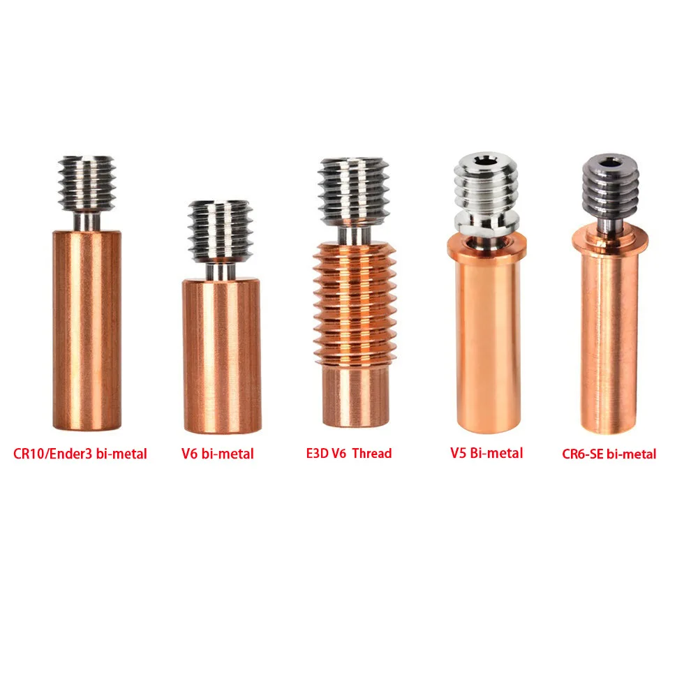 3D Printer Bimetal Titanium Alloy Throat High Thermal Stability for CR6 SE V5 V6 Ender 3 CR10
