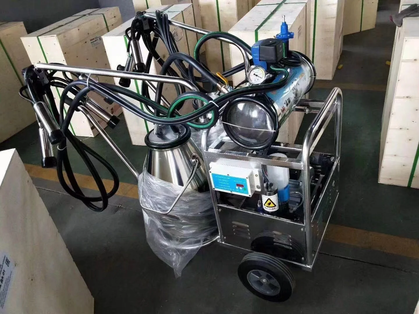 Milker Vacuum Milking MachinesPortable Double Bucket Electric